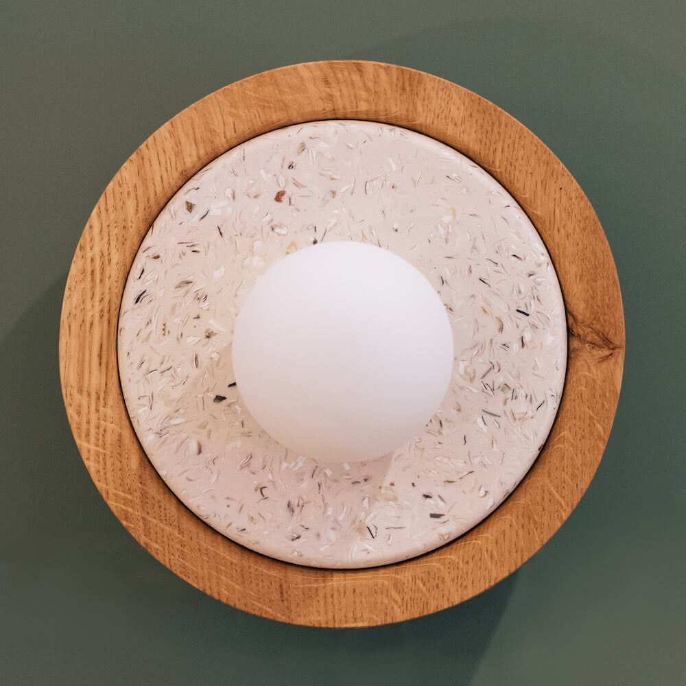 applique MA02 chene clair coquillages recycles malakio studio ammo