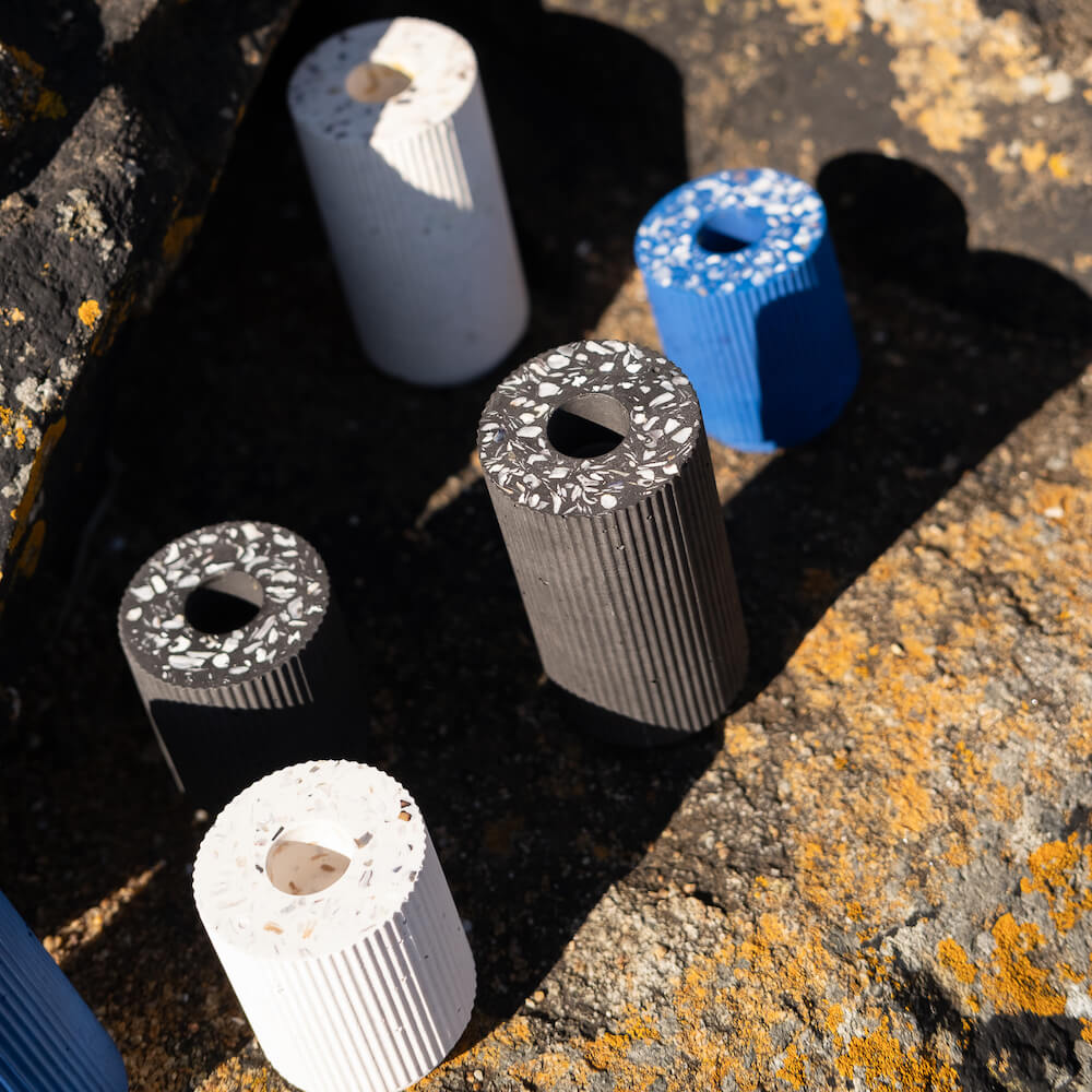 bougeoir colosse blanc mixte coquillages recycles malakio