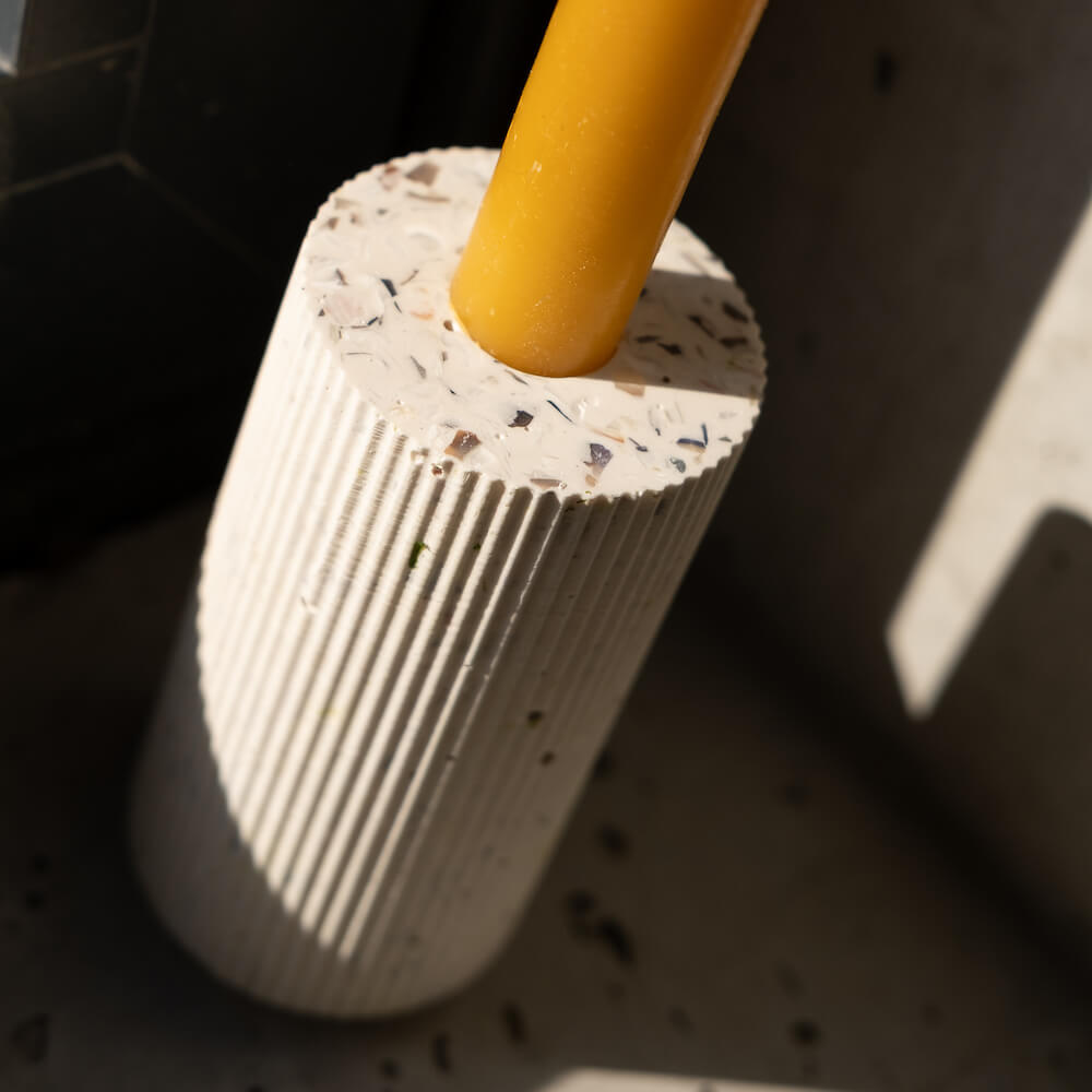 bougeoir colosse blanc mixte coquillages recycles malakio