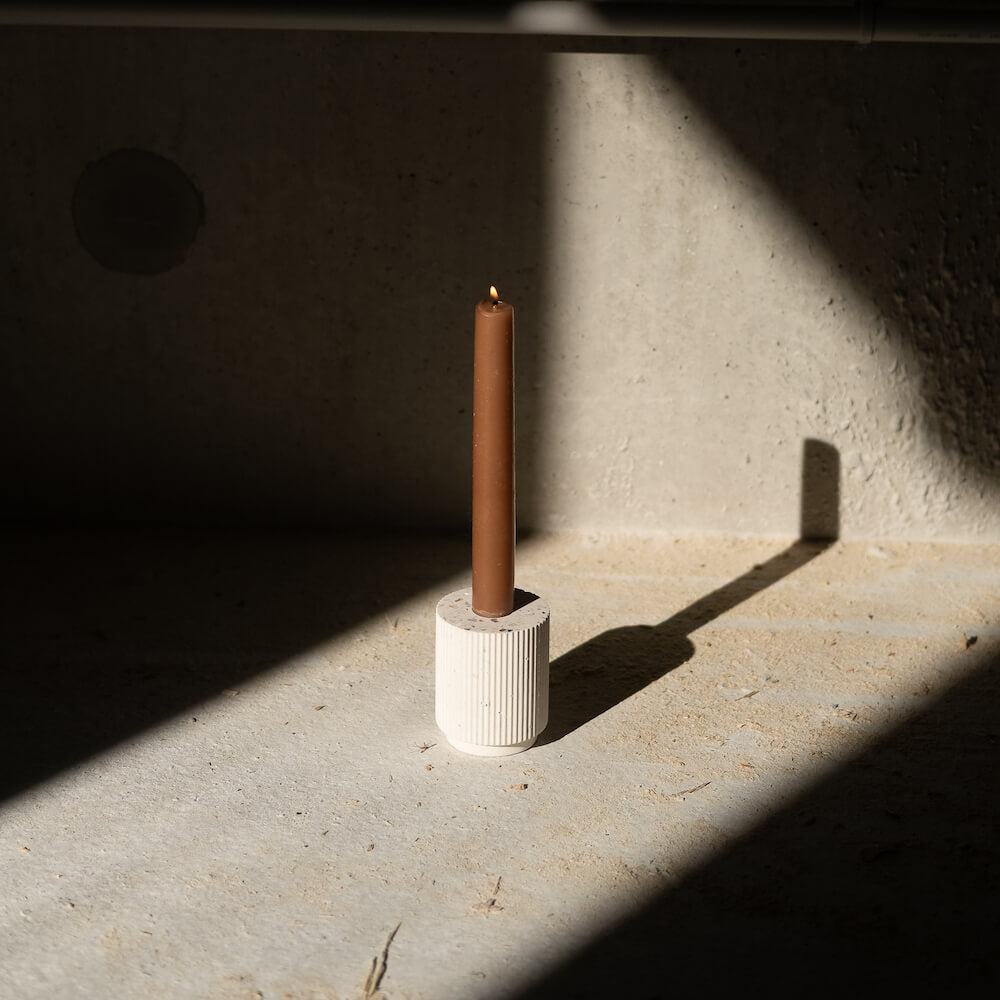 bougeoir colosse blanc mixte coquillages recycles malakio