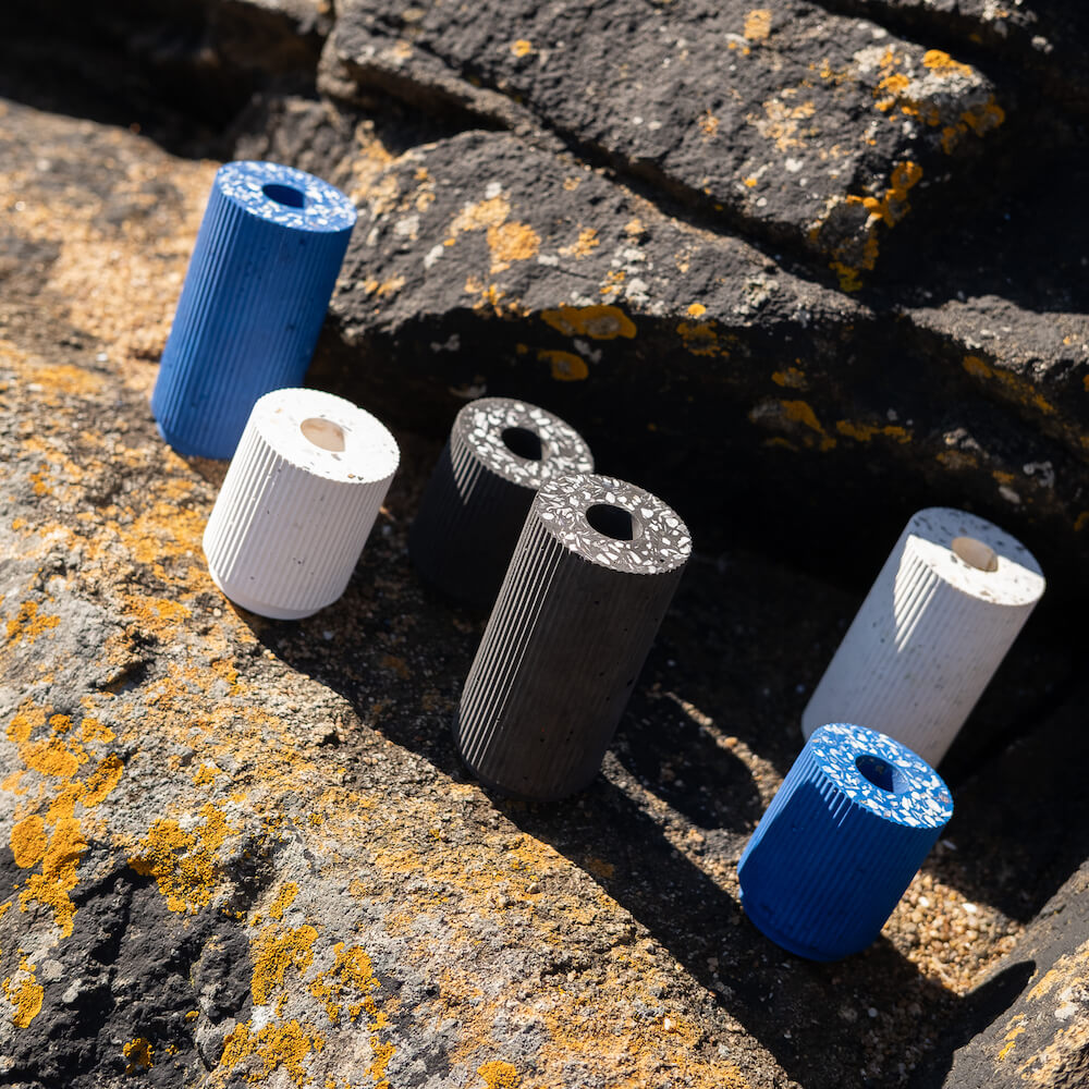 bougeoir colosse blanc mixte coquillages recycles malakio