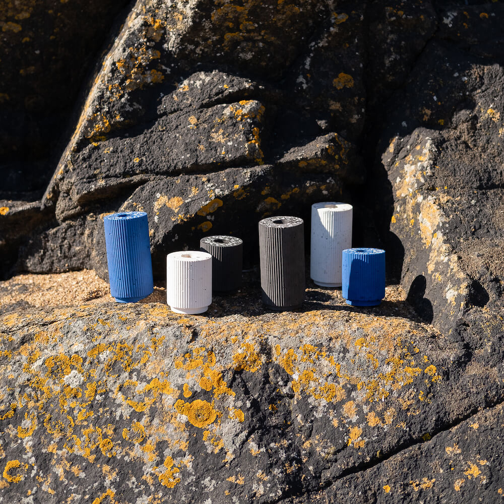 bougeoir colosse blanc mixte coquillages recycles malakio