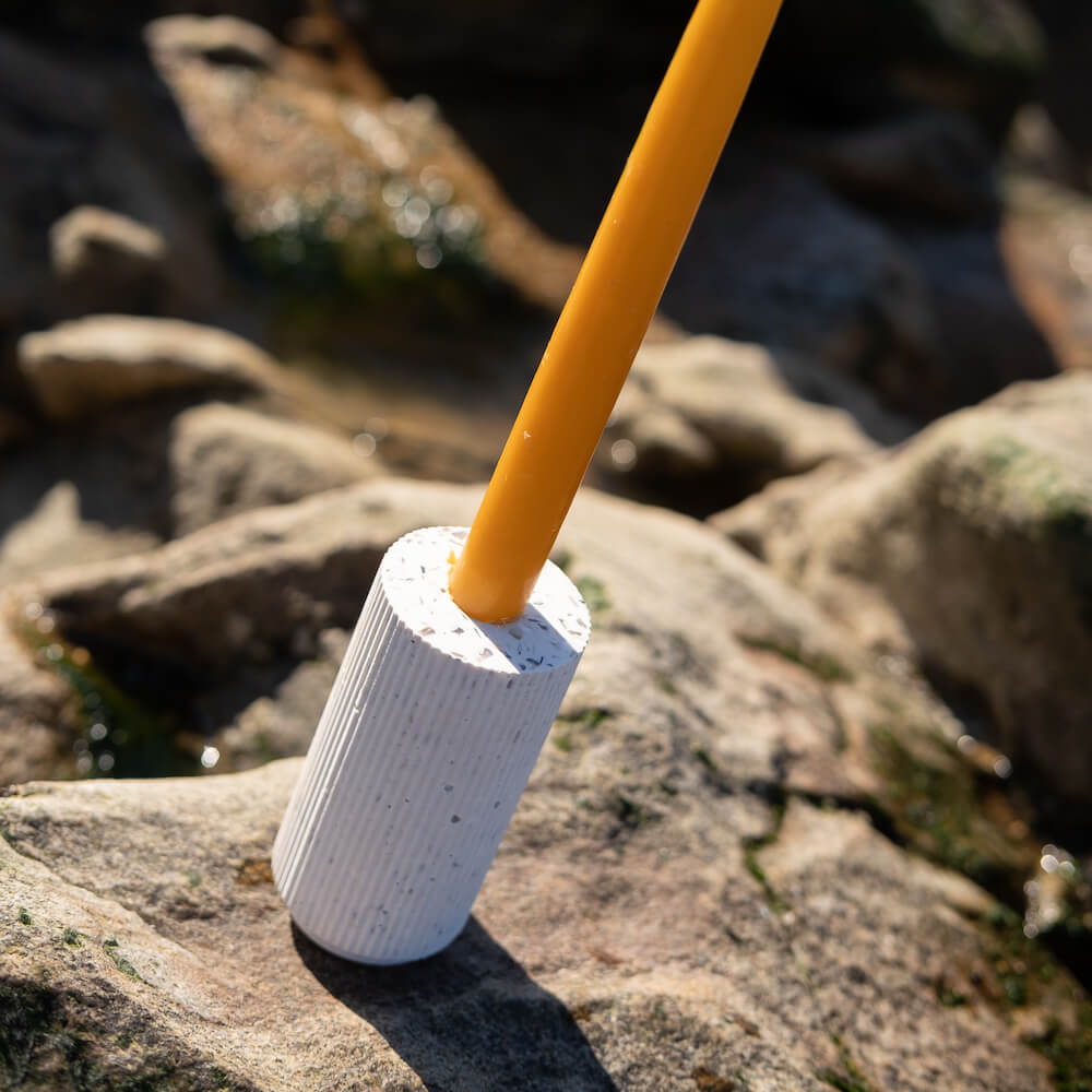 bougeoir colosse blanc mixte coquillages recycles malakio