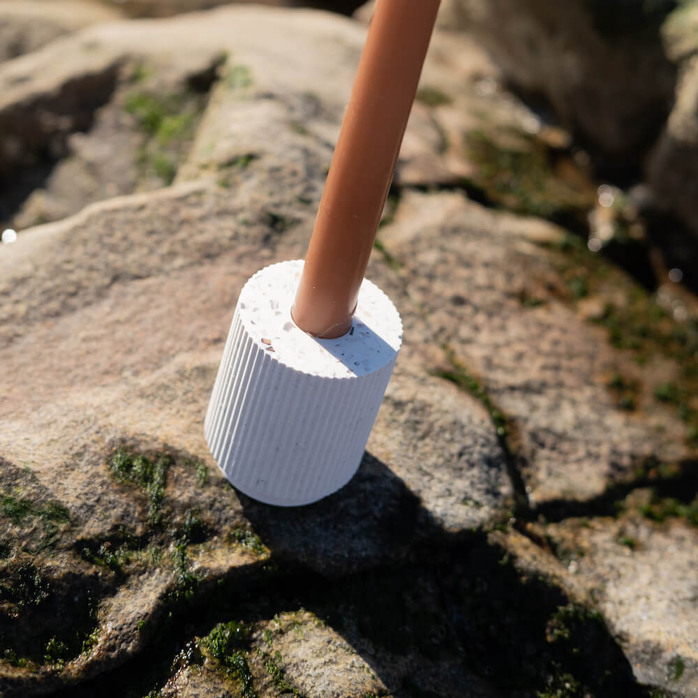 bougeoir colosse blanc mixte coquillages recycles malakio