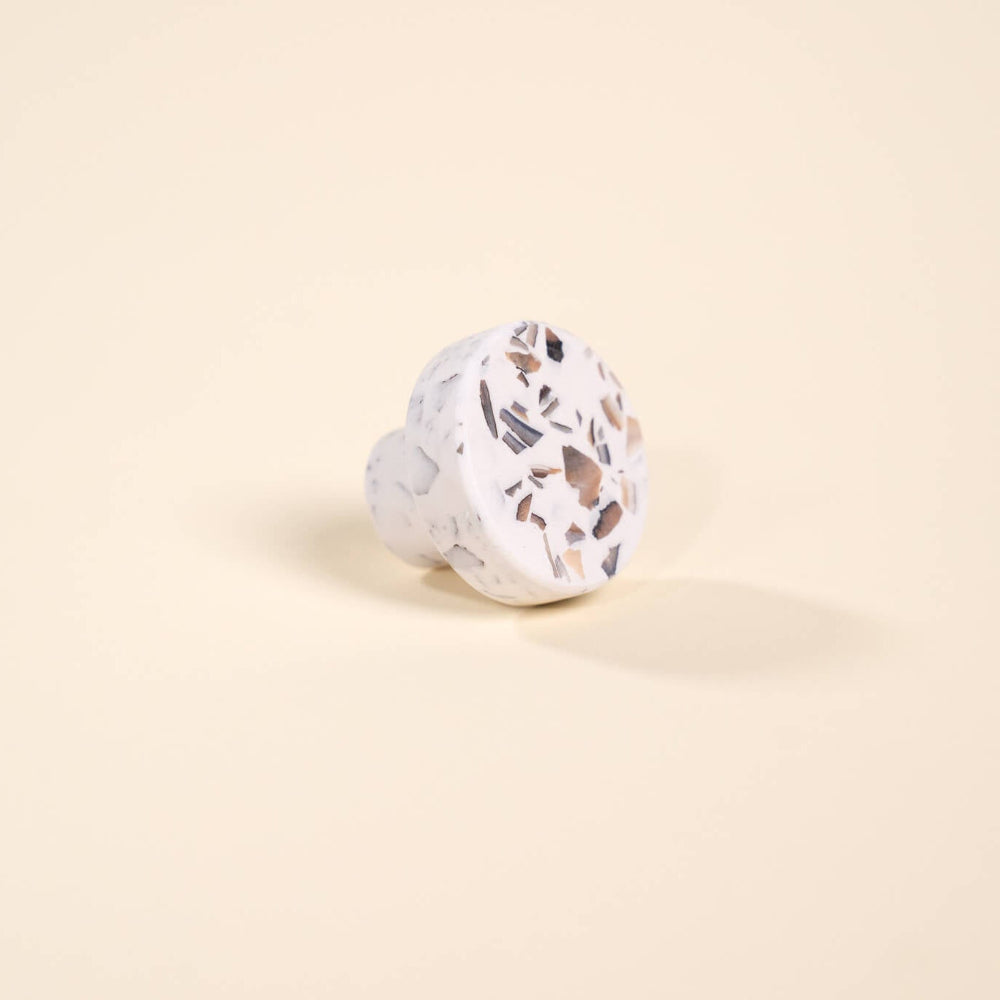 bouton de meuble loar blanc coquillages recycles malakio