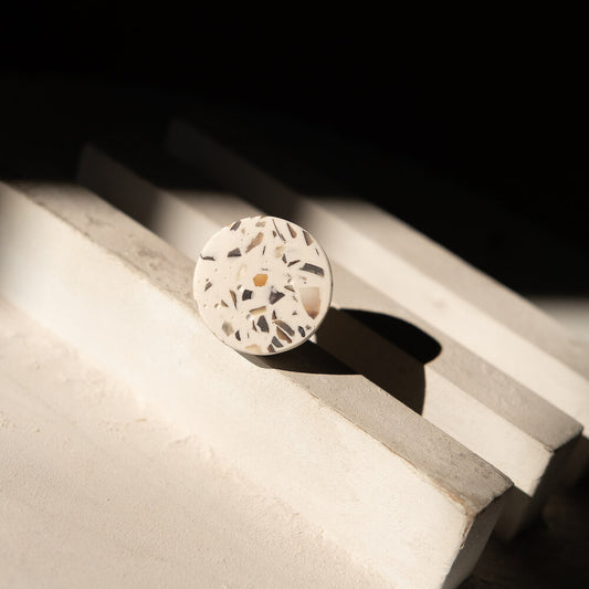 bouton de meuble loar blanc moules coquillages recycles malakio