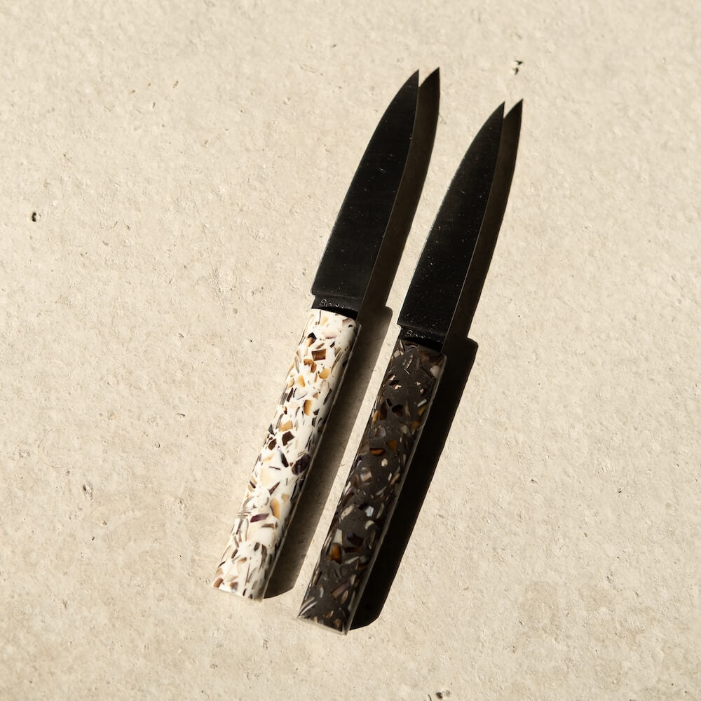 couteau la sardine noir coquillages recycles malakio bodere