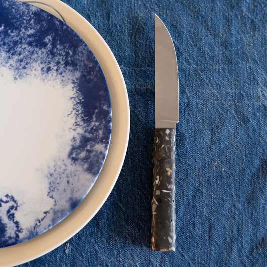 couteau le vitello noir coquillages recycles malakio bodere