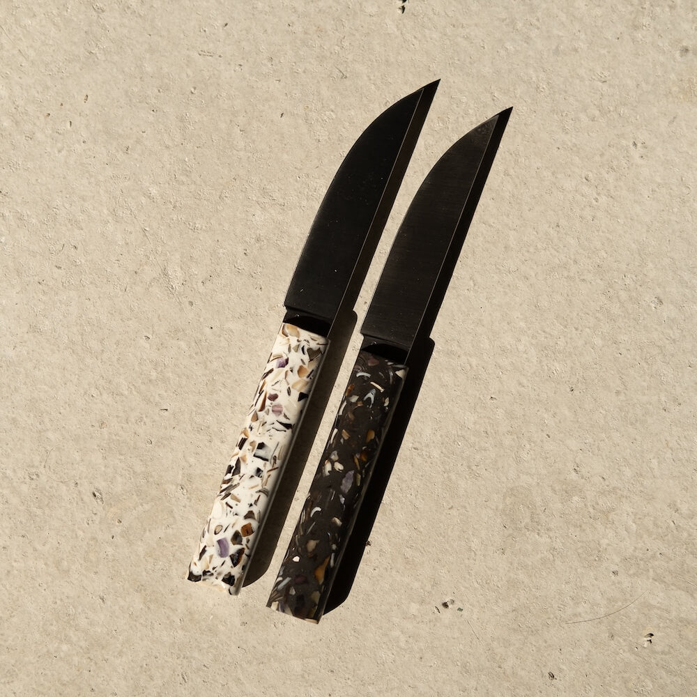 couteau le vitello blanc coquillages recycles malakio bodere