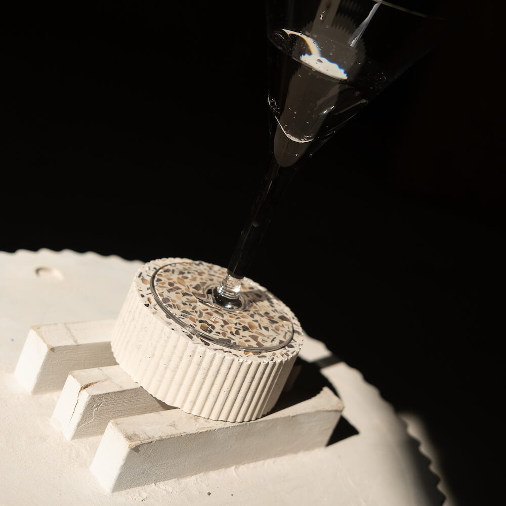 dessous de verre colosse blanc moules coquillages recycles malakio