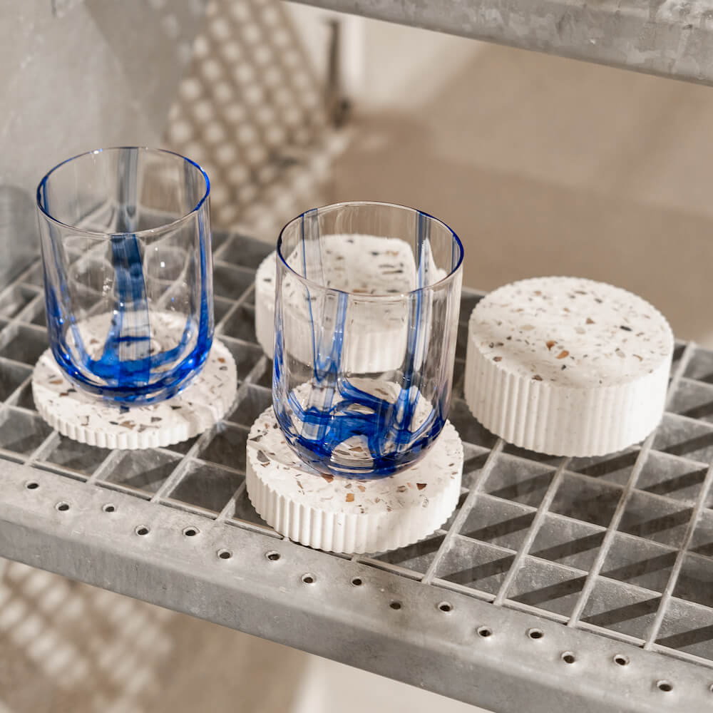 dessous de verre colosse blanc mixte coquillages recycles malakio