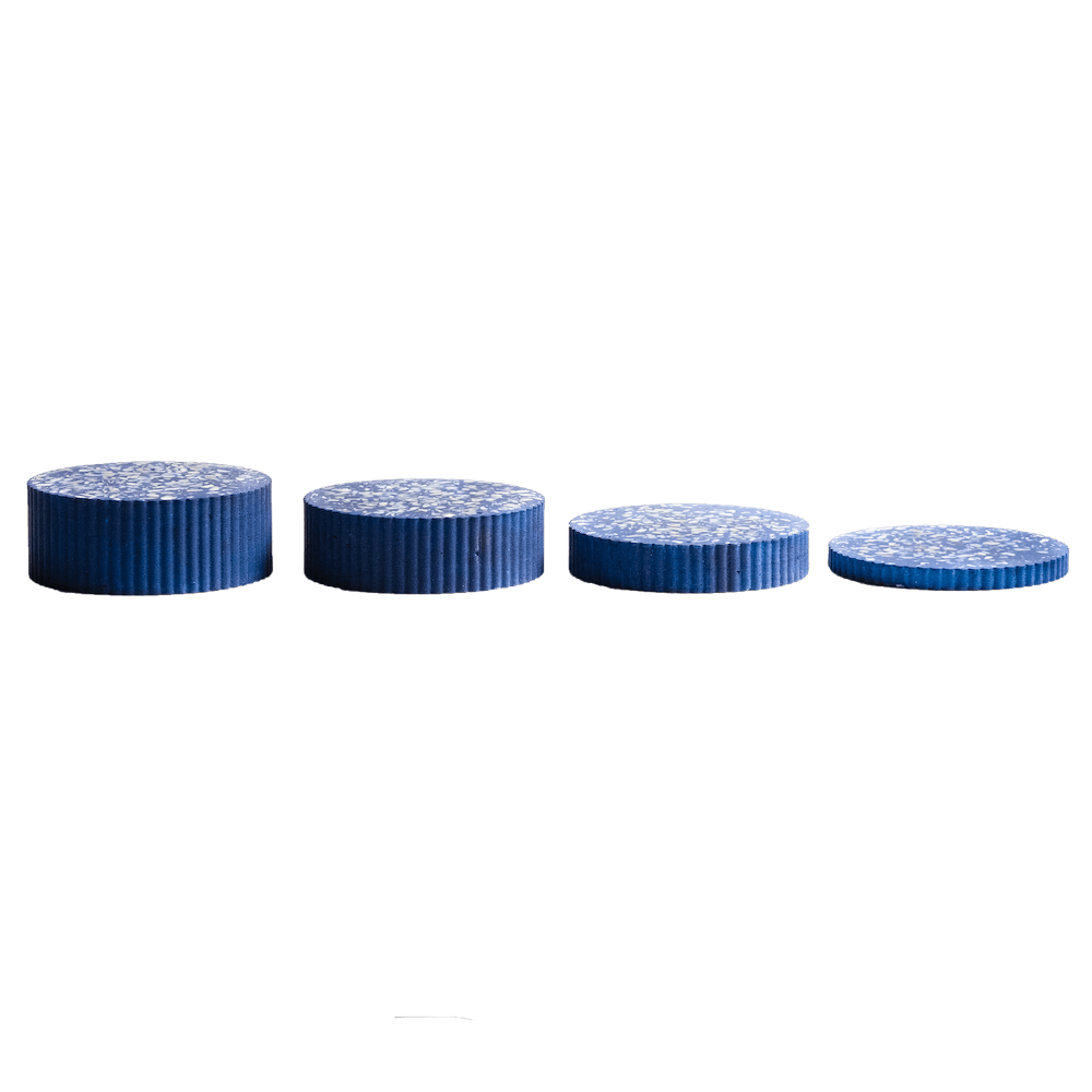 dessous de verre colosse bleu coquillages recycles malakio