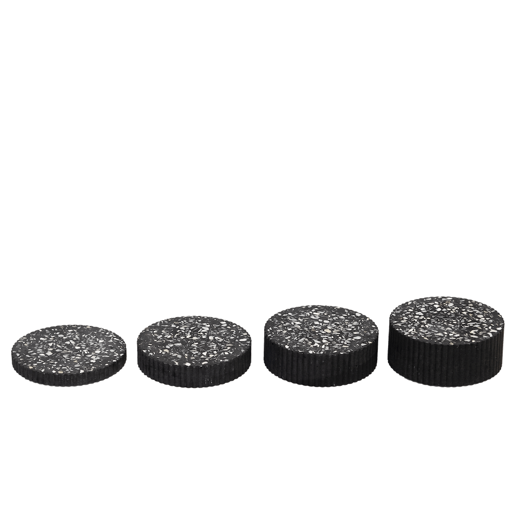 dessous de verre colosse noir coquillages recycles malakio