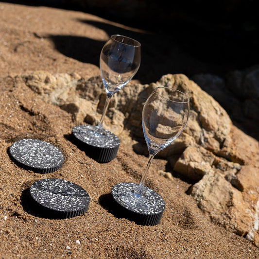 dessous de verre colosse noir coquillages recycles malakio