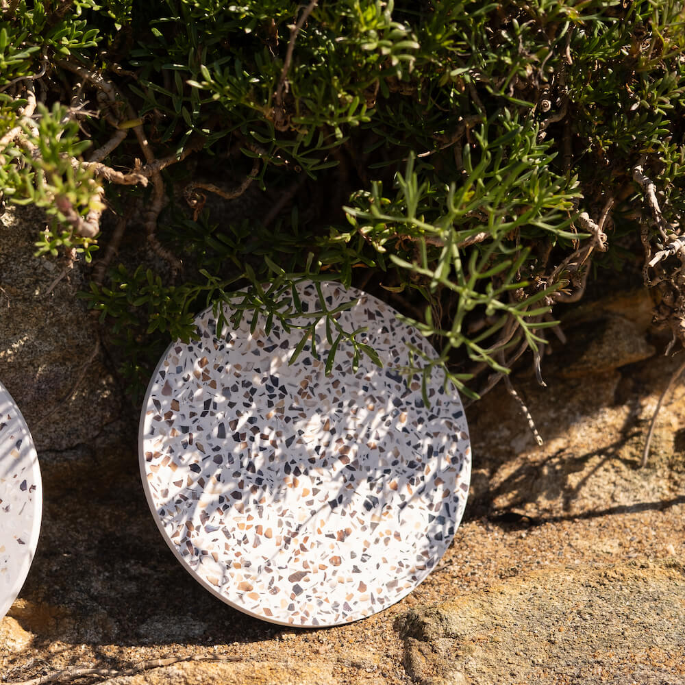 dessous de verre helios blanc moules coquillages recycles malakio