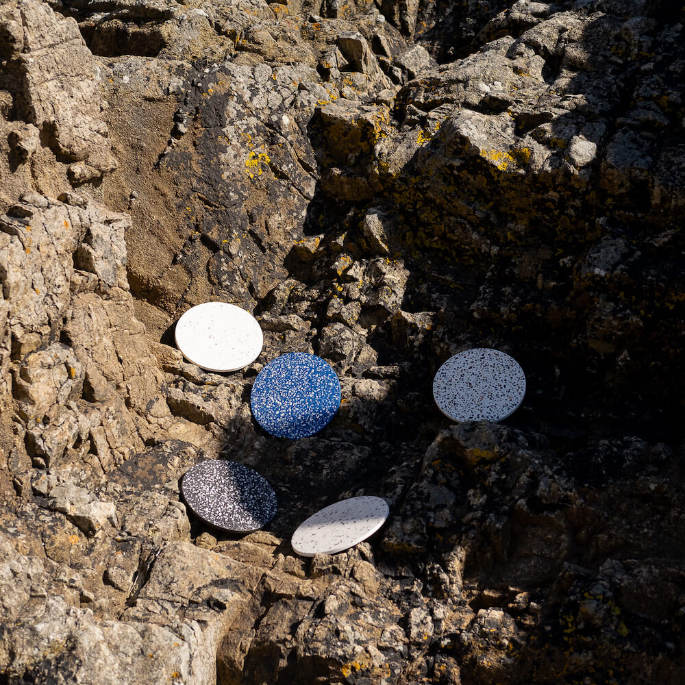 dessous de verre helios blanc saint-jacques coquillages recycles malakio