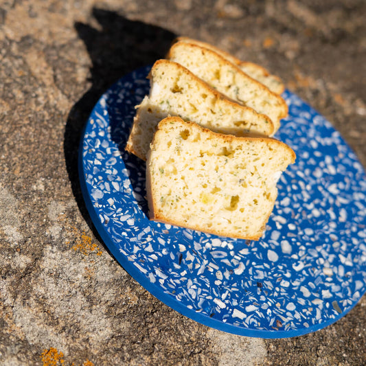 dessous de plat helios bleu coquillages recycles malakio