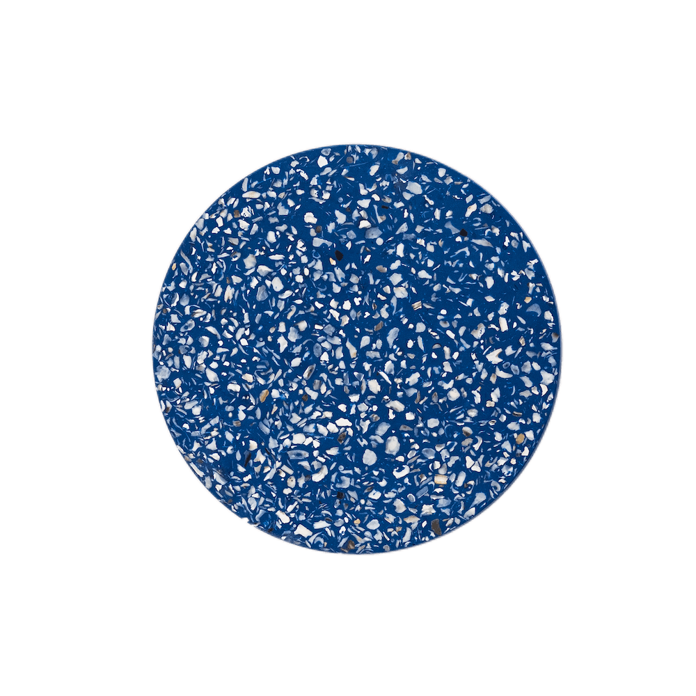 dessous de plat helios bleu coquillages recycles malakio