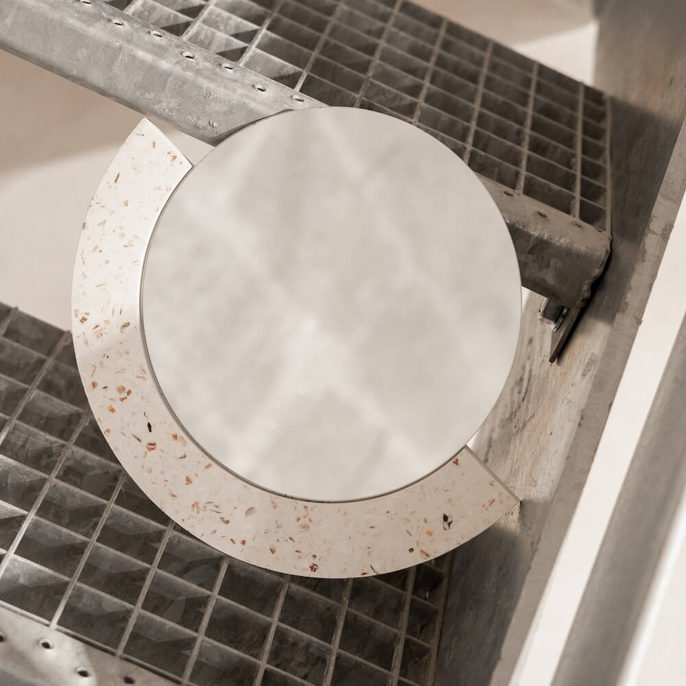 miroir loar demi-lune blanc saint-jacques coquillages recycles malakio