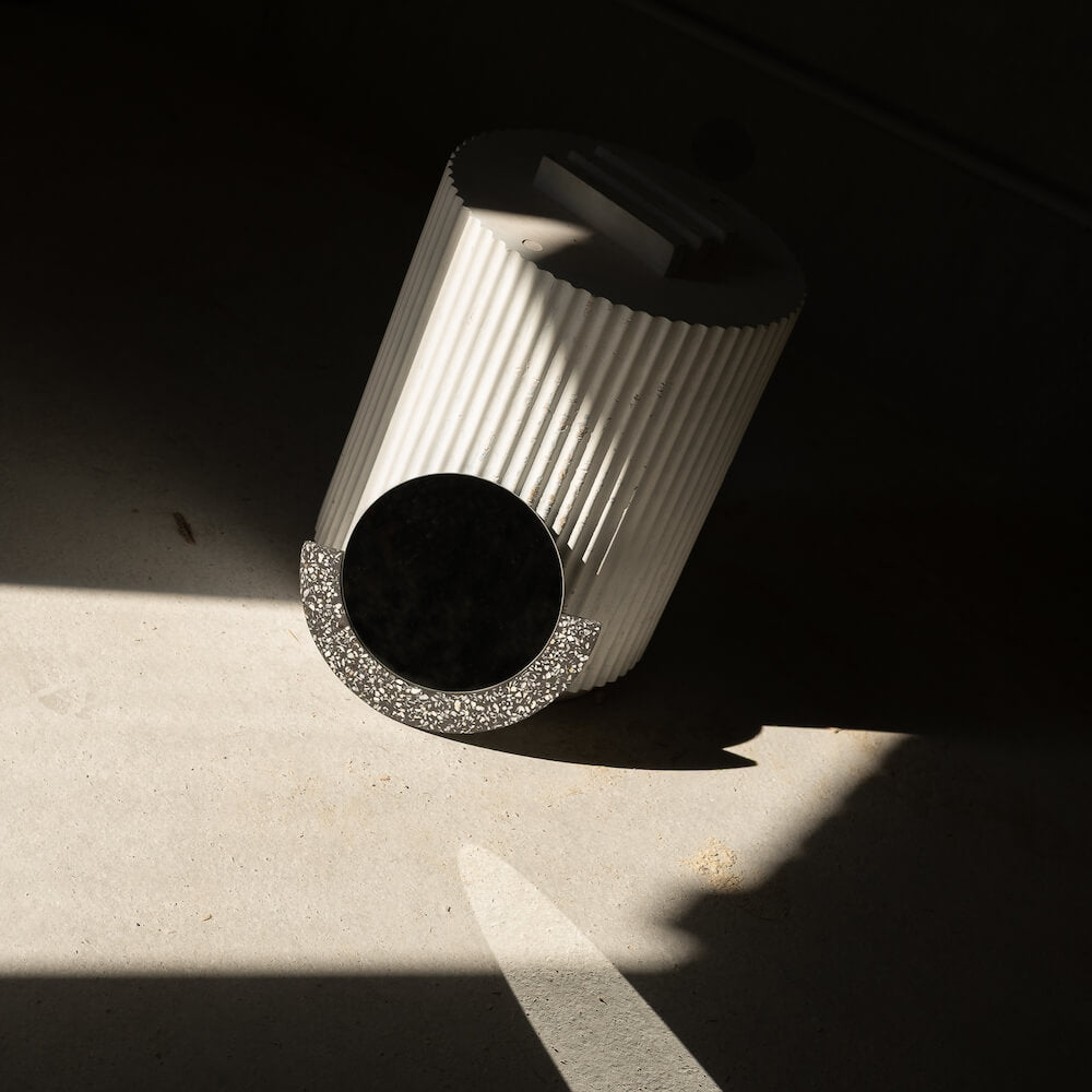 miroir loar demi-lune noir coquillages recycles malakio