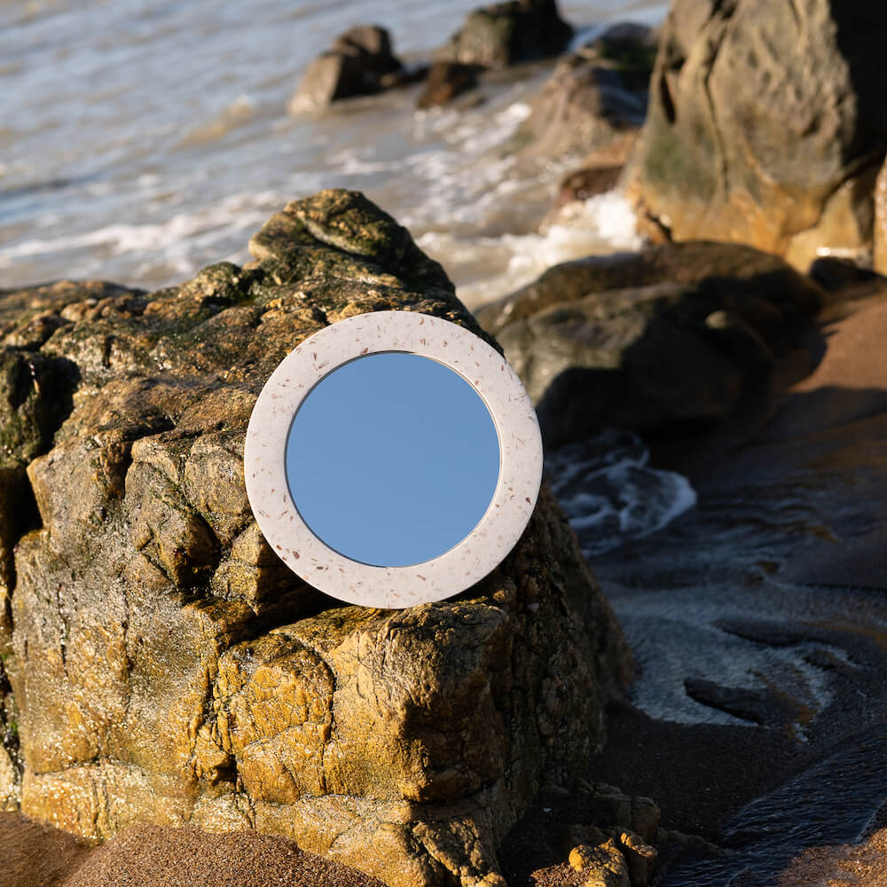 miroir loar rond blanc saint jacques coquillages recycles malakio