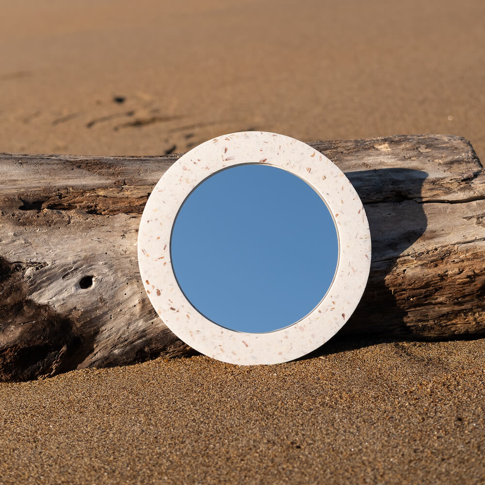 miroir loar rond blanc saint jacques coquillages recycles malakio