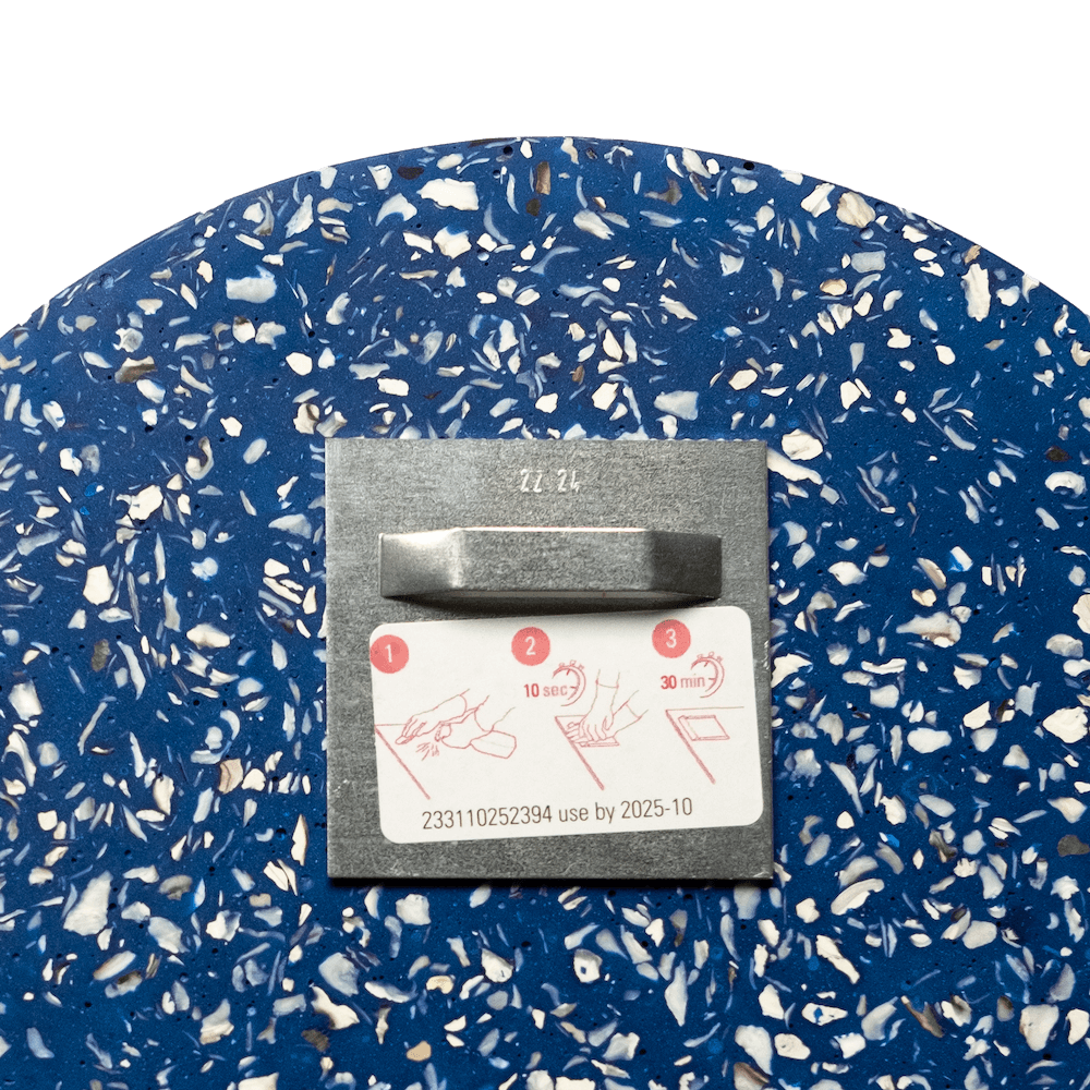 miroir loar rond bleu coquillages recycles malakio