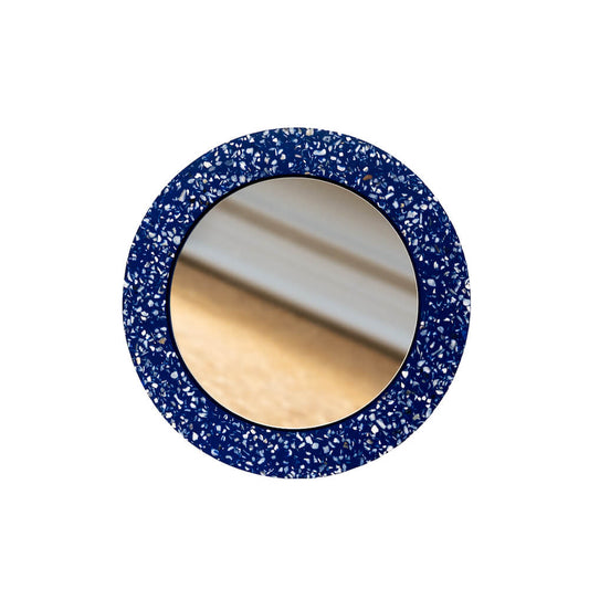 miroir loar rond bleu coquillages recycles malakio