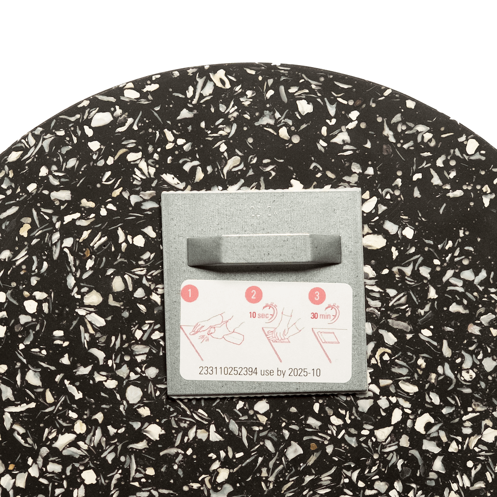 miroir loar rond noir coquillages recycles malakio