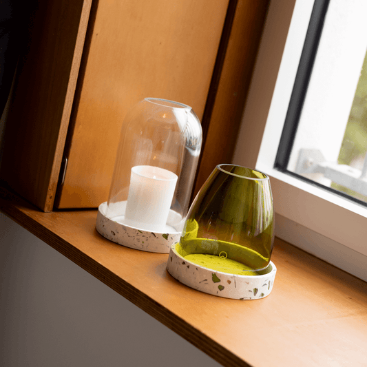 photophore transparent verre coquillages recycles malakio