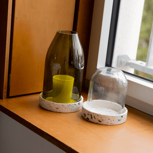 photophore transparent verre coquillages recycles malakio