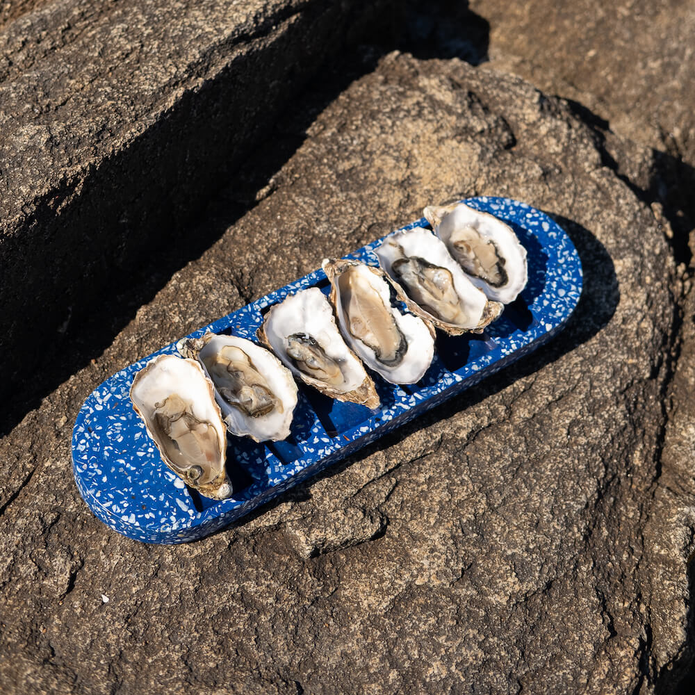 plateau a huitres helios la demi-douzaine bleu coquillages recycles malakio