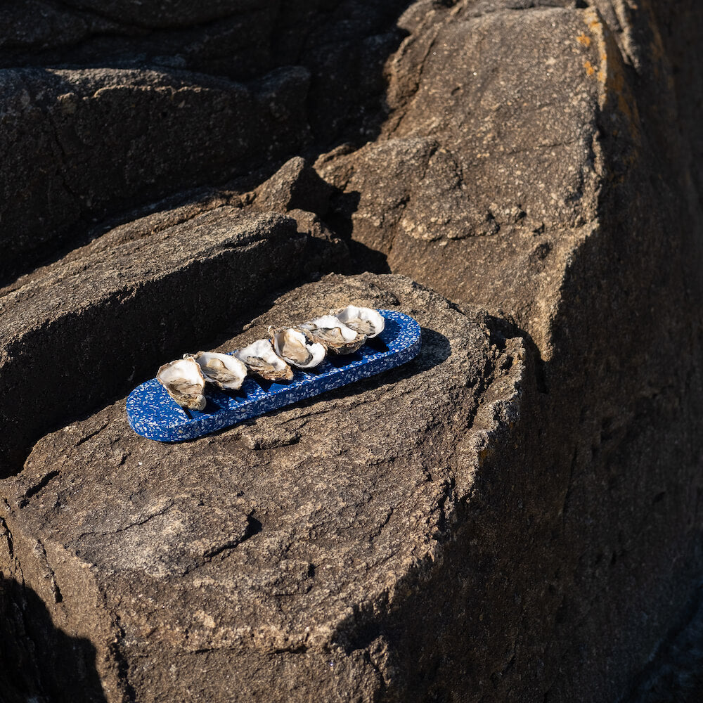 plateau a huitres helios la demi-douzaine bleu coquillages recycles malakio