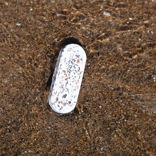 poignee de meuble loar blanc moules coquillages recycles malakio