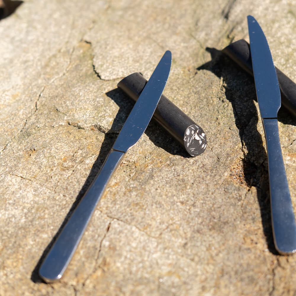 porte-couteau helios noir coquillages recycles malakio