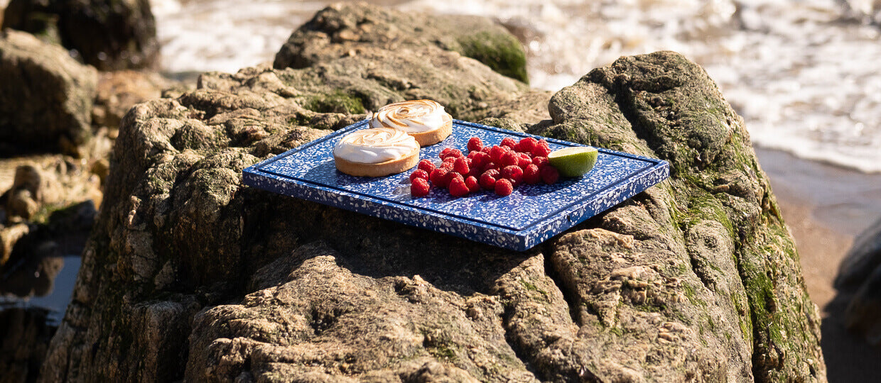 selection art de la table plateau presentation bleu malakio
