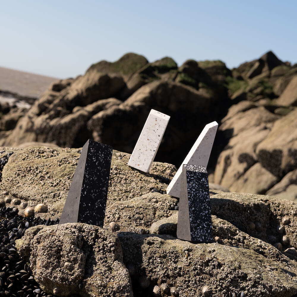 serre-livres helios blanc coquillages recycles malakio