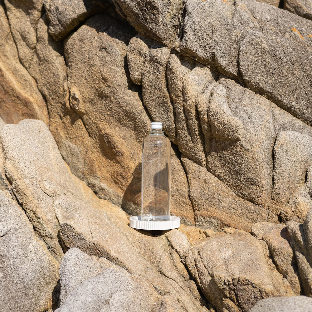 socle bouteille colosse mixte coquillages recycles malakio