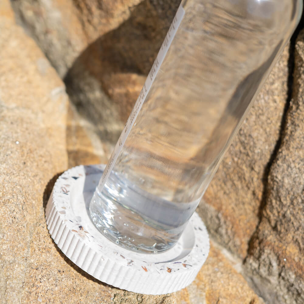 socle bouteille colosse mixte coquillages recycles malakio