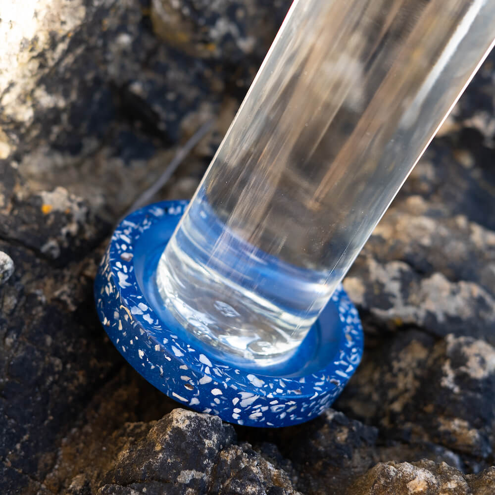 socle de bouteille helios bleu coquillages recycles malakio