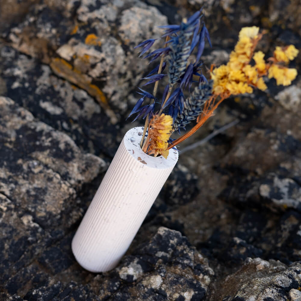 soliflore colosse blanc mixte coquillages recycles malakio