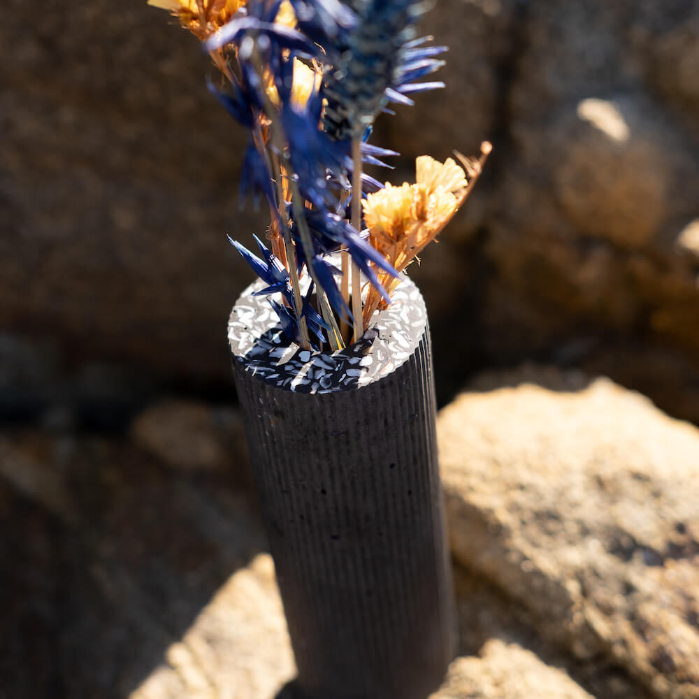 soliflore colosse noir coquillages recycles malakio