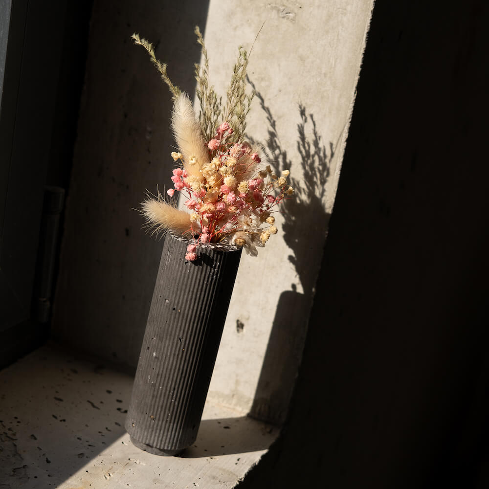 soliflore colosse noir coquillages recycles malakio