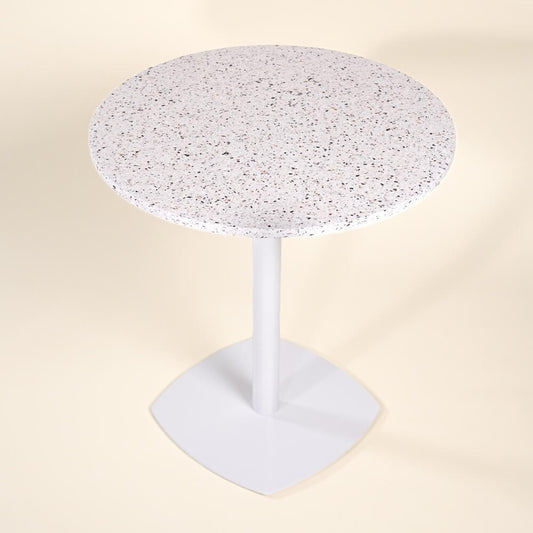 table bistrot iroise blanc coquillages recycles malakio