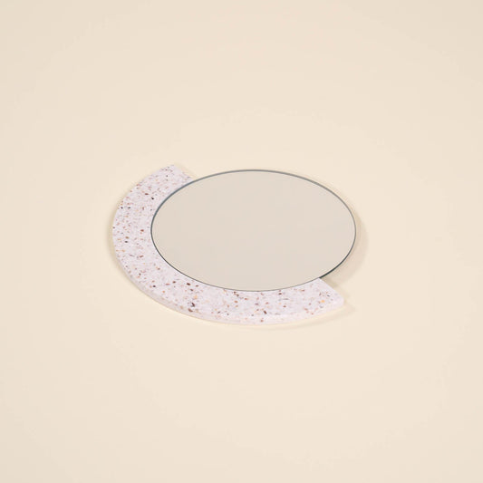 Miroir Loar demi-lune blanc