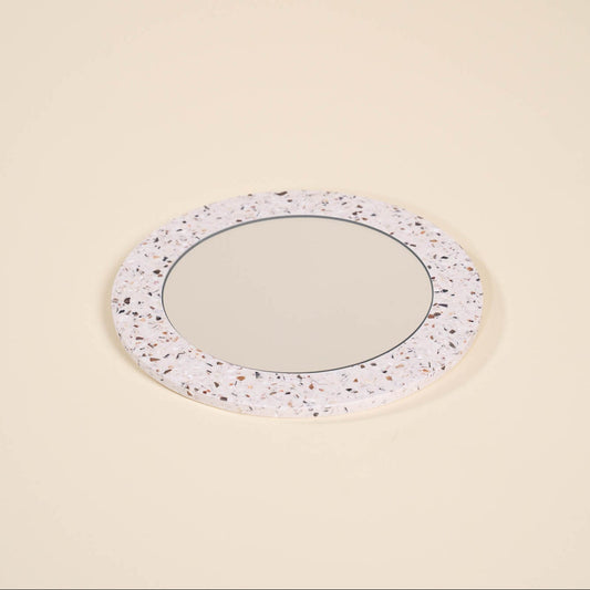 Miroir Loar rond blanc
