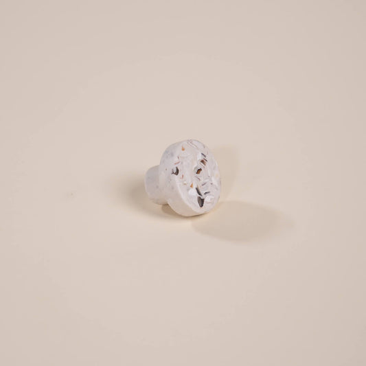 Bouton de meuble Loar blanc