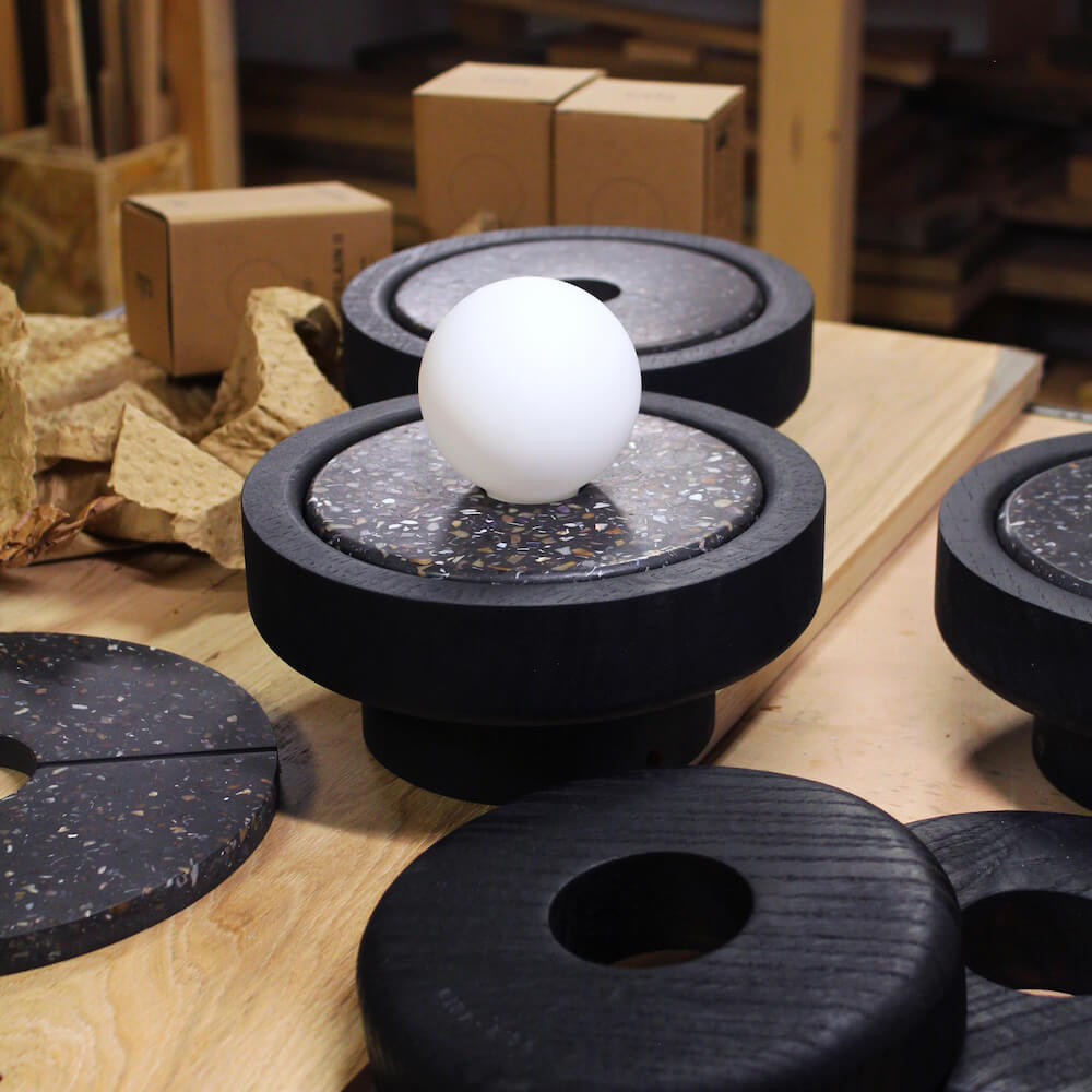 applique MA02 chene noir coquillages recycles malakio studio ammo