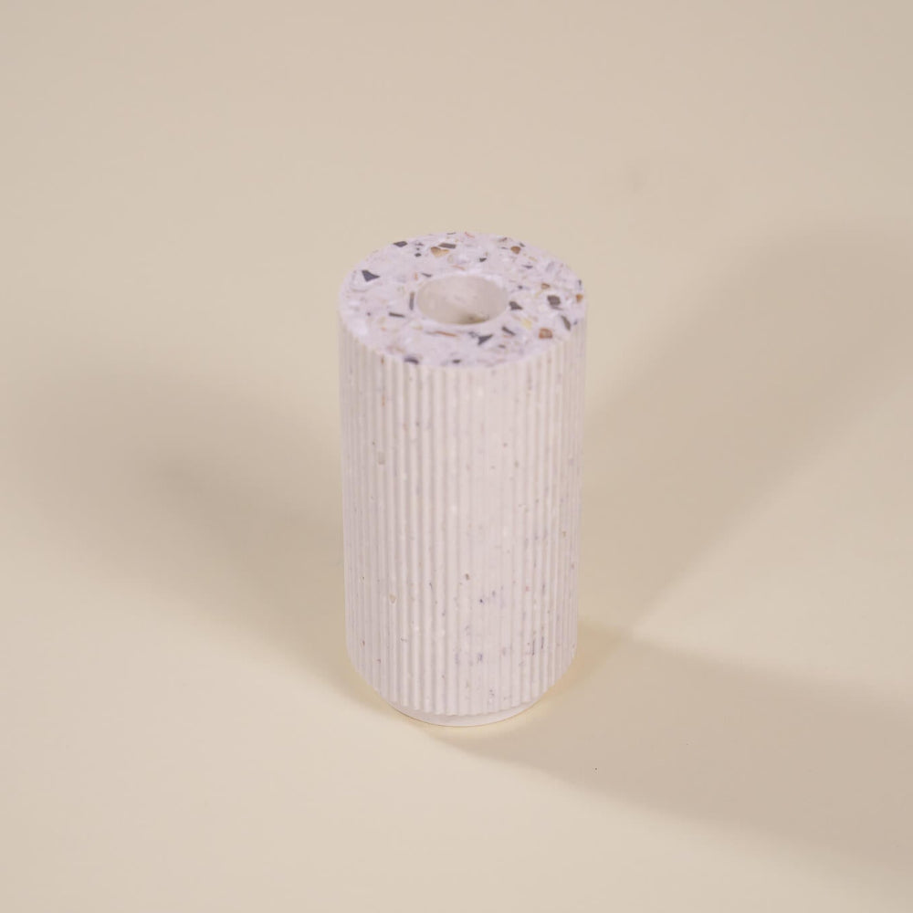 bougeoir colosse blanc coquillages recycles malakio