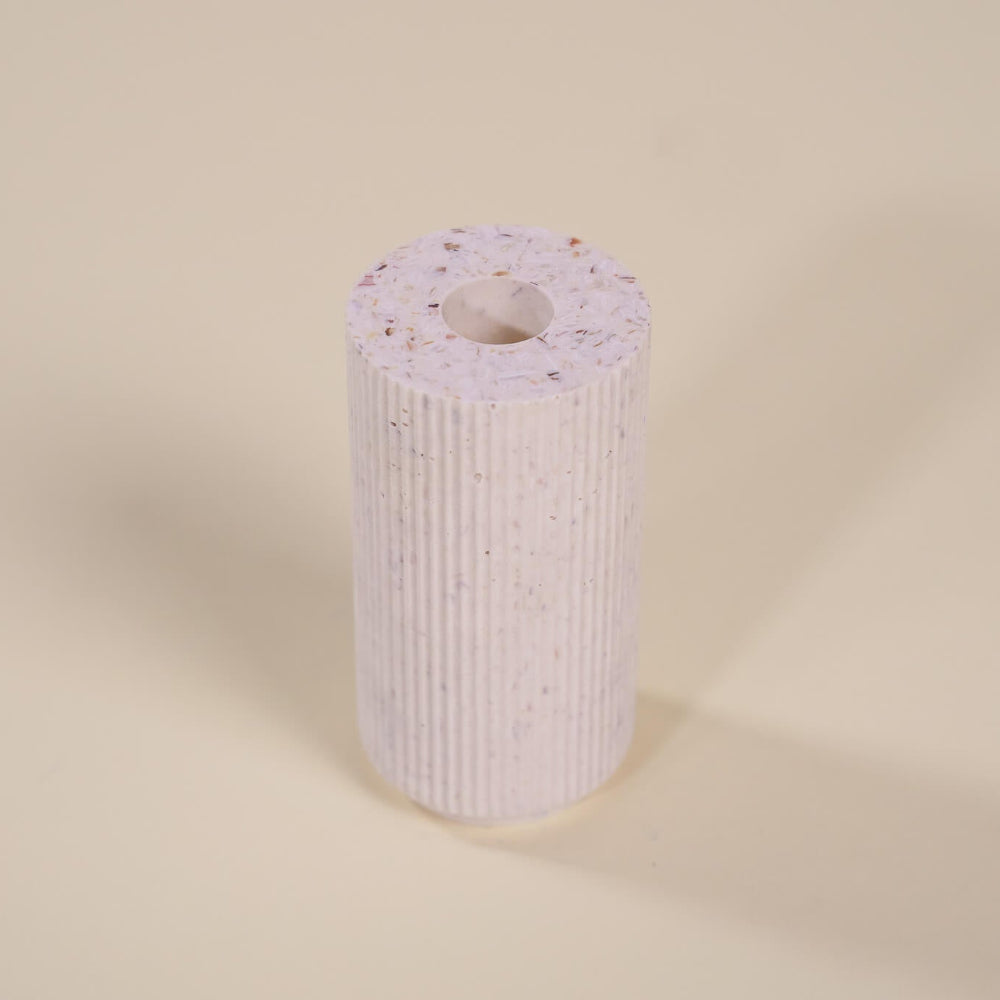 bougeoir colosse blanc coquillages recycles malakio
